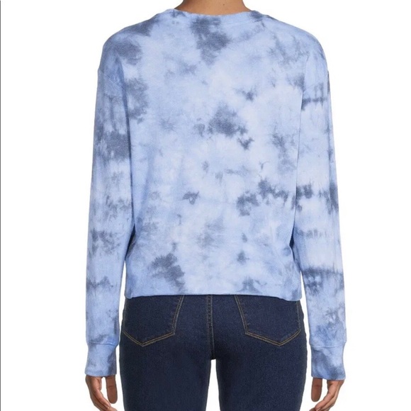 Womens No Boundaries Screen Print Tie Dye Short Top  Size L 11-13Juniors New - Picture 6 of 7